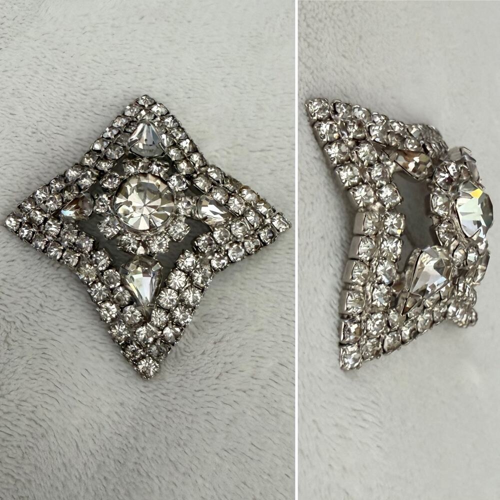 Vintage Rhinestone Statement Brooch - Picture 2 of 4